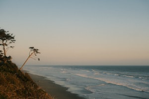 A quiet coastal clifftop at dusk